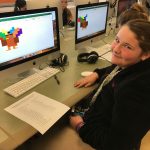 Student at computer