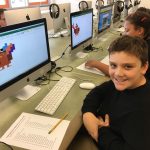 student in computer lab