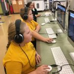 student in computer lab