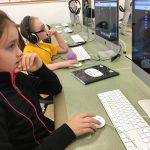 student on computer