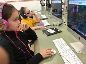 student on computer