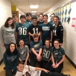 kids in Eagles attire