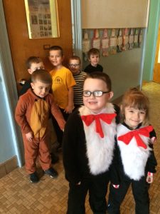 kids dressed up for Dr. Suess's birthday