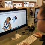 vector art student drawing