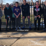 Coach and students after 4 mile run
