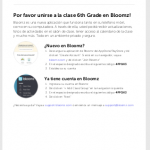 Bloomz Registration Spanish